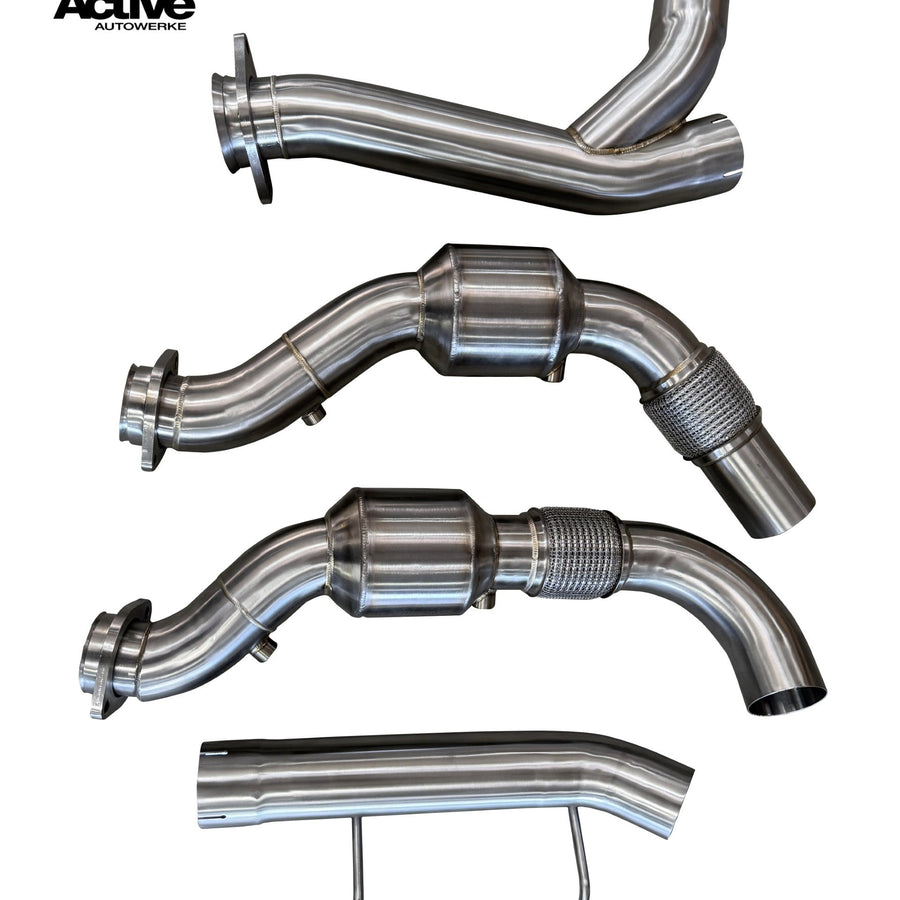 Active Autowerke F150 3.5L Ecoboost Downpipe w Active Aflow Cat – 2017-2020 F150 3.5L Ecoboost