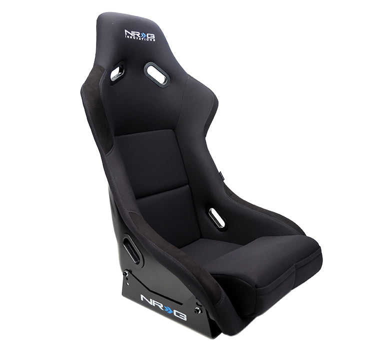 NRG FRP Race Bucket Seat Large - Black Shell/Black Cloth