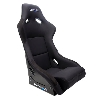 NRG FRP Race Bucket Seat Large - Black Shell/Black Cloth