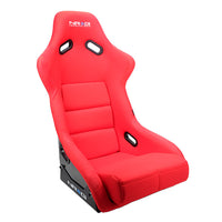 NRG FRP Race Bucket Seat Large - Black Shell/Red Cloth