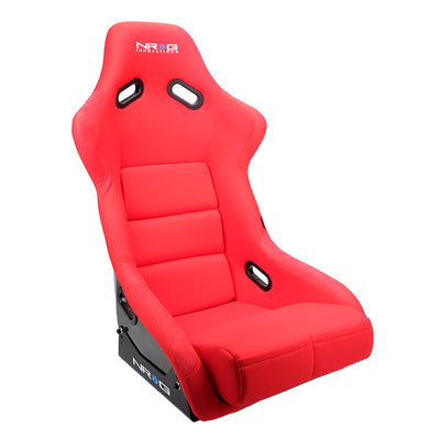 NRG FRP Race Bucket Seat Large - Black Shell/Red Cloth