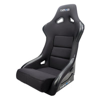 NRG FRP Race Bucket Seat Large - Black Shell/Black Cloth w/Leather Bolsters