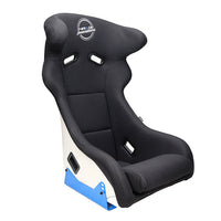 NRG FRP Race Deep Bucket Halo Seat Large - White Shell/Black Cloth