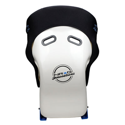 NRG FRP Race Deep Bucket Halo Seat Large - White Shell/Black Cloth
