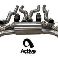 Active Autowerke G90/G99 remote valved catback rear exhaust w brush tips (112mm) – 2021+ M3 / M4