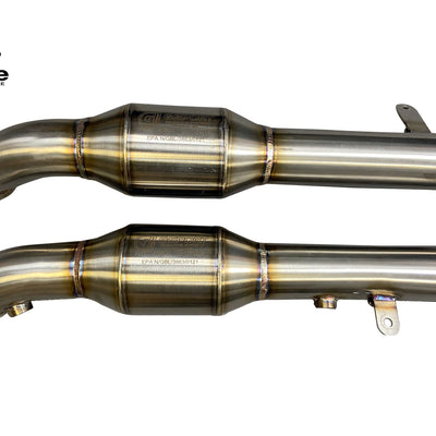 Active Autowerke M3 X-Pipe add-on front pipes w GESI G-Sport Cats – E9X M3