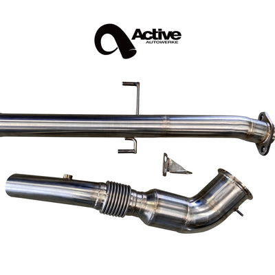 Active Autowerke GR Corolla Downpipe and first stage midpipe w GESI G-Sport Cat – 2023+ GR Corolla