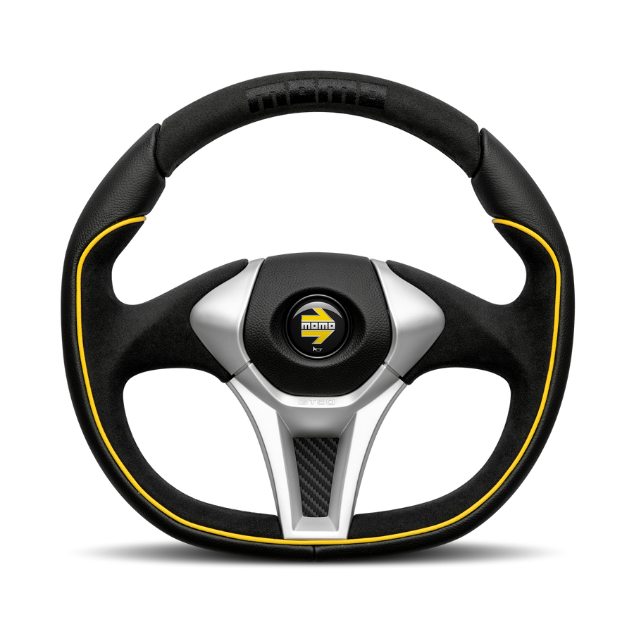 MOMO GT50 2.0 Black Suede Leather 350mm Steering Wheel