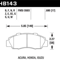 Hawk Performance HP+ Front Brake Pads