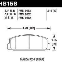 Hawk Performance DTC-30 Rear Brake Pads