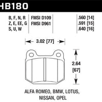 Hawk Performance HP+ Rear Brake Pads