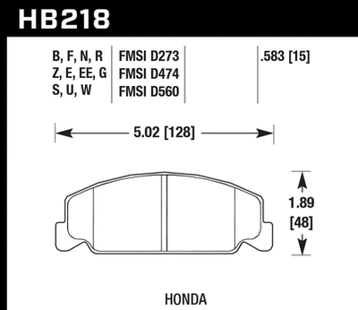 Hawk Performance HP+ Brake Pads