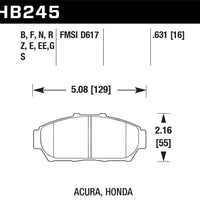 Hawk Performance Blue 9012 Front Brake Pads