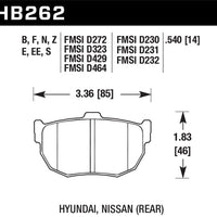 Hawk Performance HPS 5.0 Rear Brake Pads