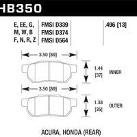 Hawk Performance HPS 5.0 Rear Brake Pads