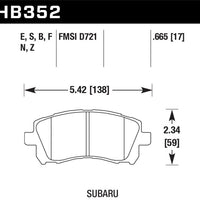Hawk Performance HP+ Front Brake Pads