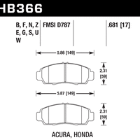 Hawk Performance ER-1 Front Brake Pads