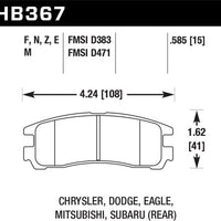 Hawk Performance Ceramic Rear Brake Pads