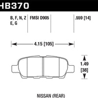 Hawk Performance DTC-60 Rear Brake Pads