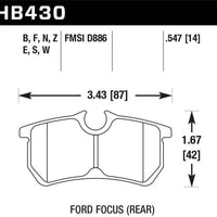 Hawk Performance HPS 5.0 Pads Rear
