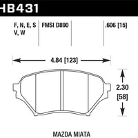 Hawk Performance HP+ Front Brake Pads