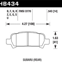 Hawk Performance HP+ Rear Brake Pads