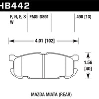 Hawk Performance DTC-60 Rear Brake Pads