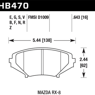 Hawk Performance Blue 9012 Front Brake Pads