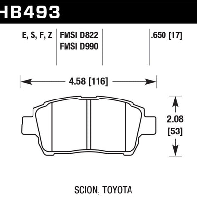 Hawk Performance Blue 9012 Front Brake Pads
