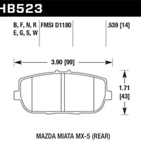 Hawk Performance DTC-30 Rear Brake Pads