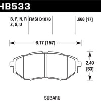 Hawk Performance HP+ Front Brake Pads
