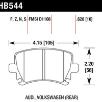 Hawk Performance HPS 5.0 Rear Brake Pads