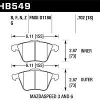 Hawk Performance DTC-60 Front Brake Pads
