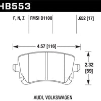 Hawk Performance Ceramic Rear Brake Pads
