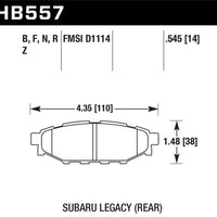 Hawk Performance Ceramic Rear Brake Pads