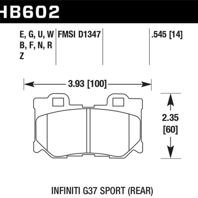Hawk Performance Ceramic Rear Brake Pads