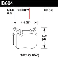 Hawk Performance HP+ Rear Brake Pads