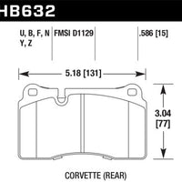 Hawk Performance HPS 5.0 Pads Front