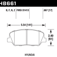 Hawk Performance HP+ Front Brake Pads