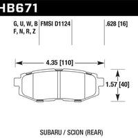 Hawk Performance Ceramic Rear Brake Pads