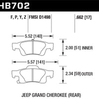 Hawk Performance Ceramic Rear Brake Pads