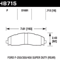 Hawk Performance Super Duty Rear Brake Pads