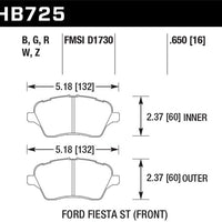 Hawk Performance HP+ Pads Front - Ford Fiesta ST WZ 13-18