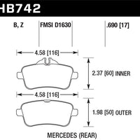 Hawk Performance Ceramic Rear Brake Pads