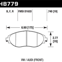 Hawk Performance HP+ Front Brake Pads