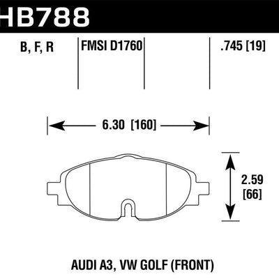 Hawk Performance Ceramic Front Brake Pads