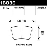 Hawk Performance HPS 5.0 Rear Brake Pads