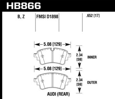 Hawk Performance Ceramic Rear Brake Pads