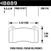 Hawk Performance Ceramic Front Brake Pads