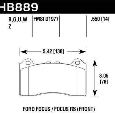 Hawk Performance Ceramic Front Brake Pads